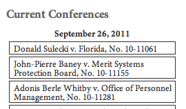 Cases are listed by conference date